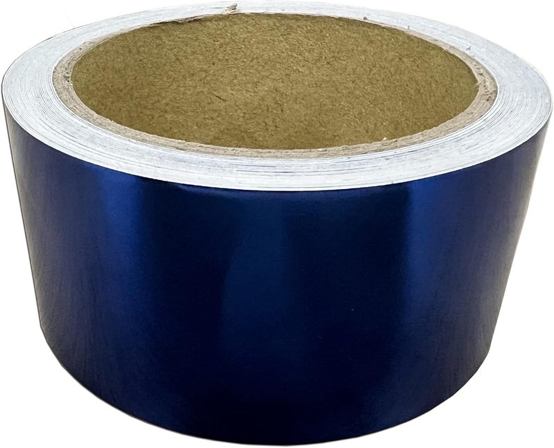 LZLRUN Free Tool Kit Mirror Blue Vinyl Tape for Black Out Chrome Delete Window Trim Door Trim (2Inches x 30Feet) - Image 3